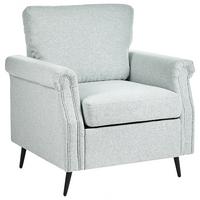 SESSEL Polsterbezug Grau Vietas - Grau, Textil/Metall (85/88/67cm) - Beliani