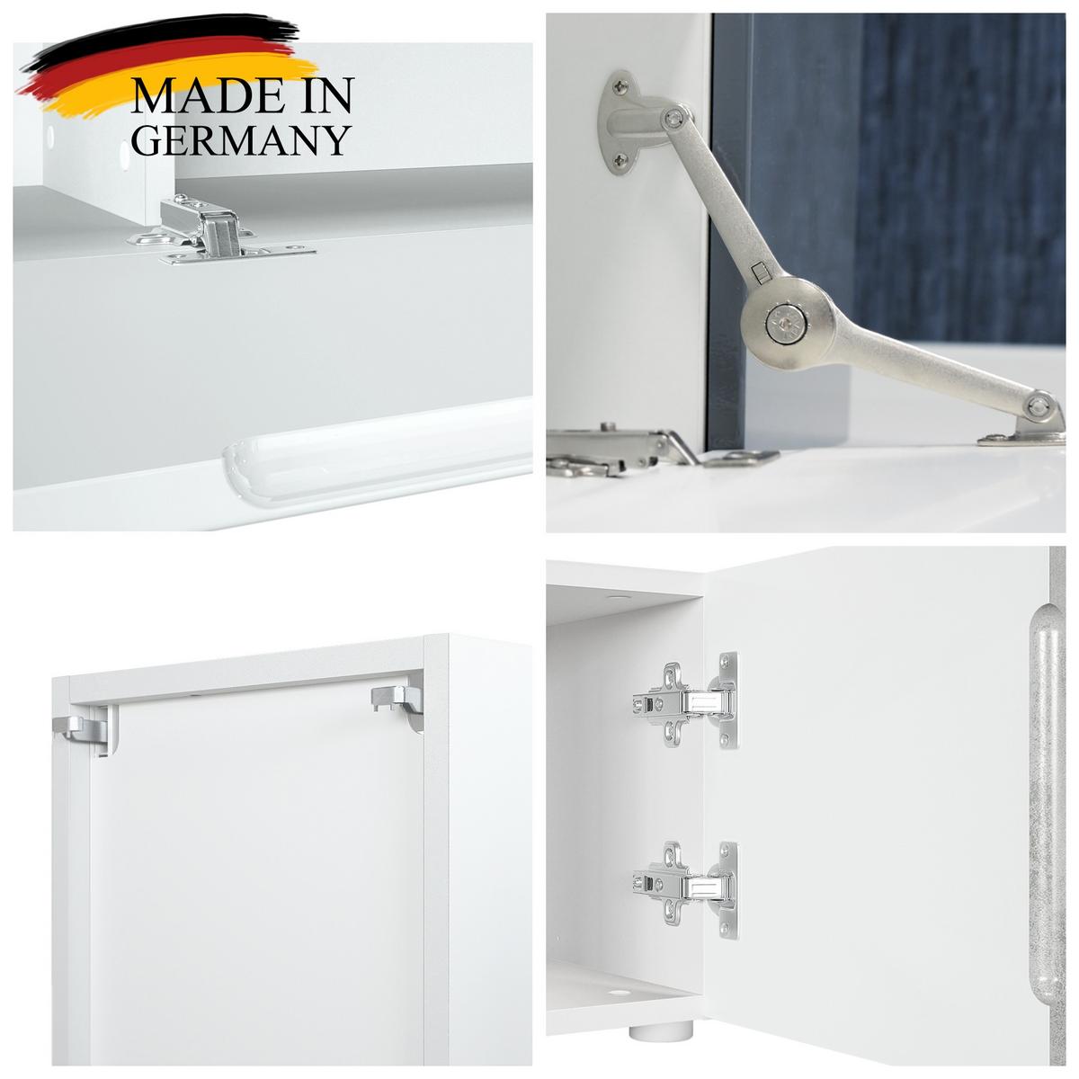 WOHNWAND Moja Türen in Eiche sägerau - Eiche San Remo, Holzwerkstoff (330/204/39cm) - Vladon