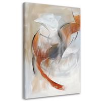 LEINWANDBILD Moderne Abstraktion Pastellbeige 40x60cm - Beige, Textil (40/60cm) - Feeby