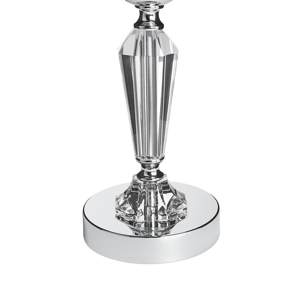 KERZENSTÄNDER Silber Bonao - Silberfarben, Glas (12/42/12cm) - Beliani