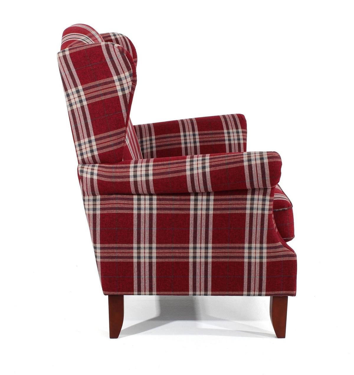 SESSEL XXL Katria Bezug Flachgewebe Buche nussbaum dunkel / rot - Rot, Kunststoff (114/108/81cm) - 58aufmkessel