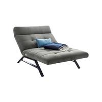 LIEGE MIT MOTORISCHER RELAXFUNKTION AMERIVA Silber Velvet Relaxfunktion - Silberfarben/Schwarz, Textil (120/110/158cm) - KAWOLA