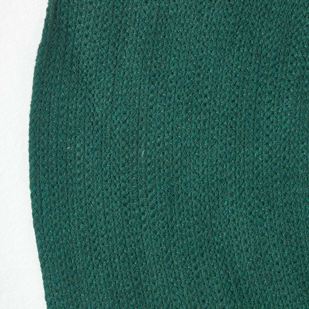 TEPPICHLÄUFER geflochten oval 66/200 cm - Waldgrün, Textil (66/200cm) - Homescapes
