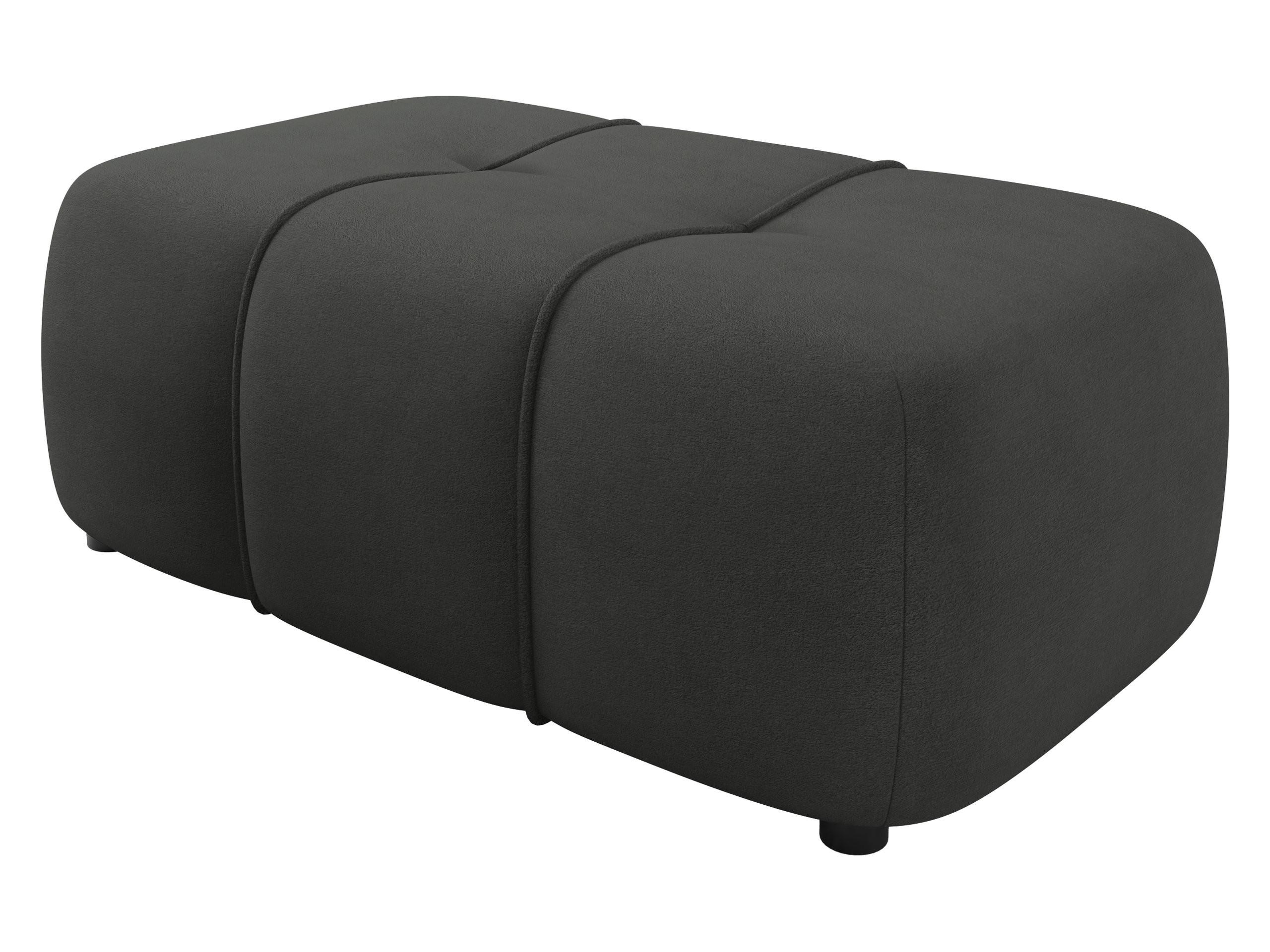 POLSTERHOCKER Furyn - Schwarz, Holzwerkstoff/Kunststoff (93/38/62cm) - MIRJAN24
