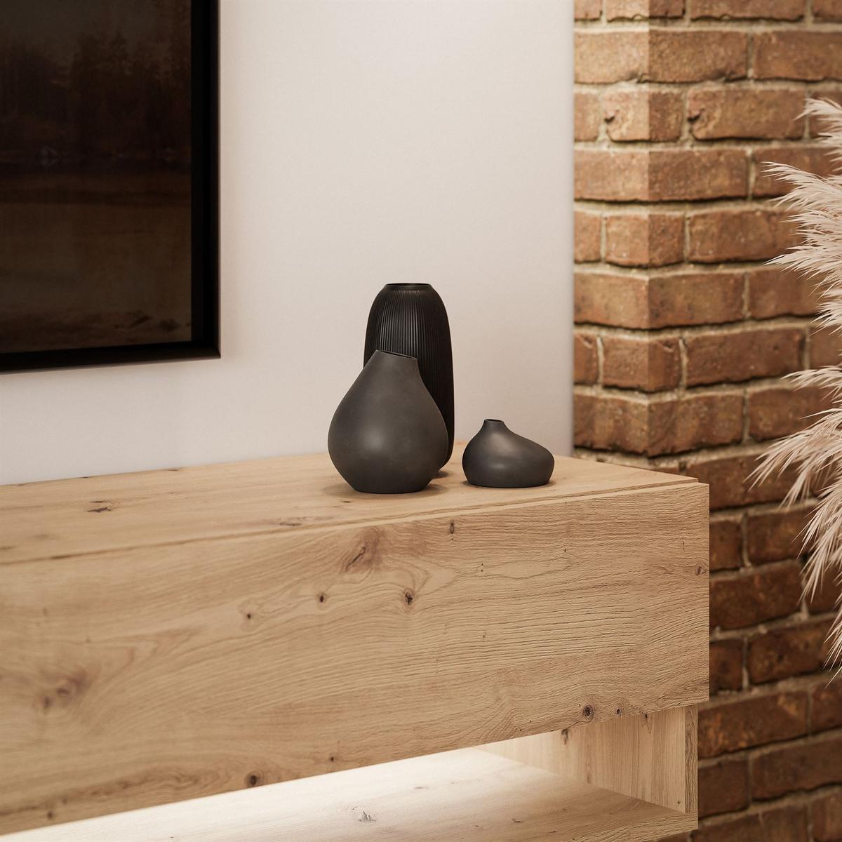 HÄNGESCHRANK TV-Möbel CALANTE LOFT 180 cm mit LED-Beleuchtung - Eiche Artisan, Holzwerkstoff (180/30/35cm) - Lookway