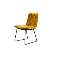 STUHL NEW CHARME Gelb Velvet (1er-Set) - Currygelb/Gelb, Textil (52/87/66cm) - KAWOLA