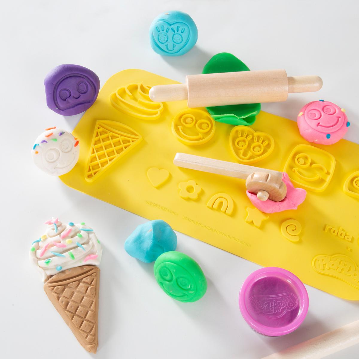 SPIELSET KNETE roba x Play-Doh mit Aufbewahrungsbox - Multicolor, Holz/Kunststoff (30/14.5/1cm) - Roba