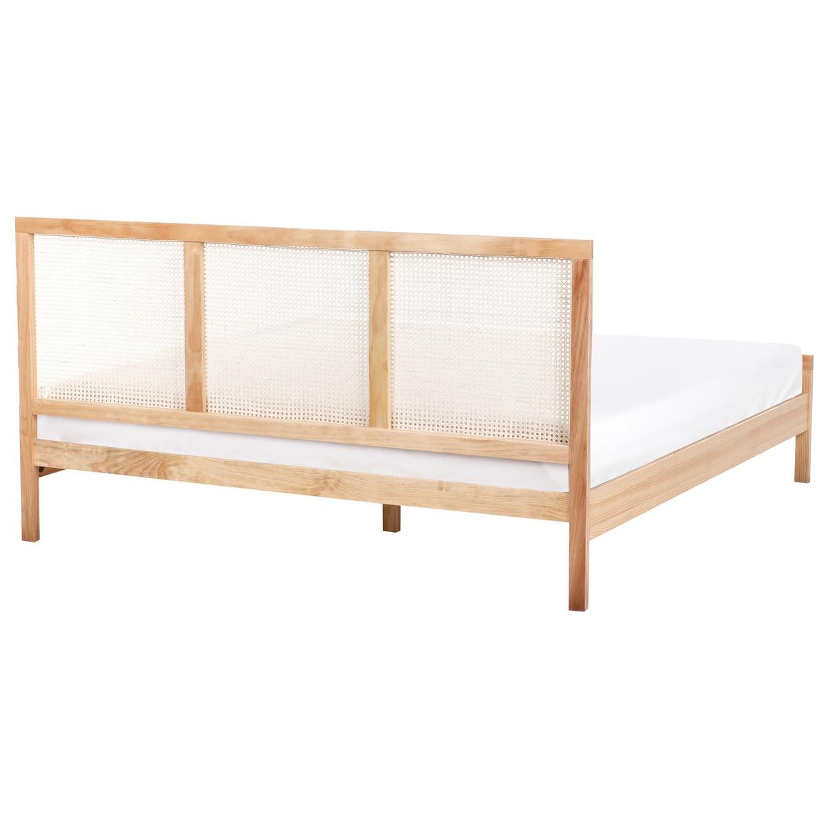 BETT mit Lattenrost 180/200 cm Kiefernholz Hellbraun Salernas - Hellbraun, Holz (180/200cm) - Beliani