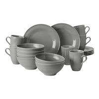 FRÜHSTÜCKS-SET Beat Color Glaze Perlgrau 18-tlg. - Grau, Keramik (2/2/2cm) - Seltmann Weiden