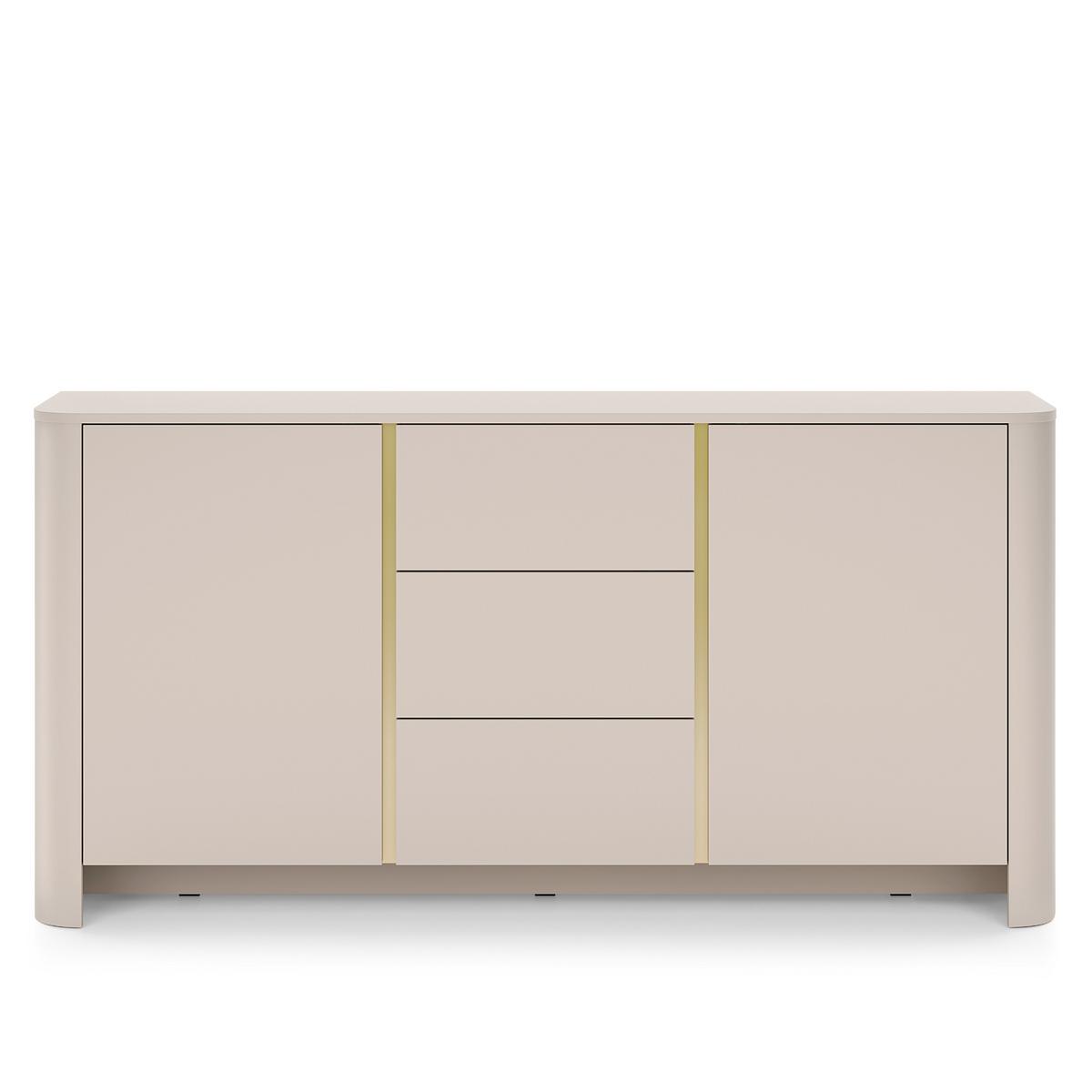 SIDEBOARD AVORIO 168/84/39cm mit 3 Schubladen 2 Türen Kaschmir - Kaschmir, Holzwerkstoff (168/84/39cm) - MASSENO