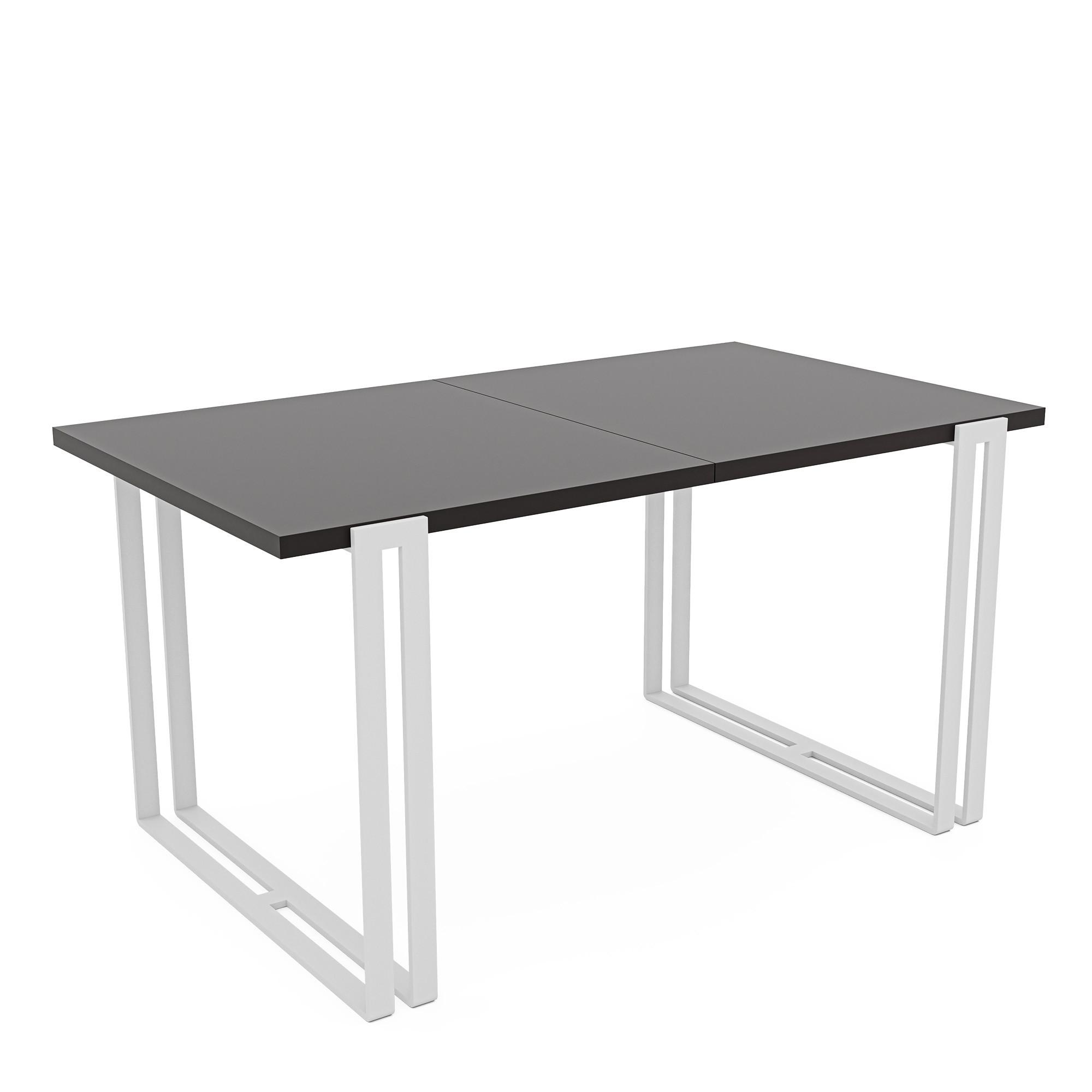 TISCH ausziehbar aus MDF, Schwarz - Schwarz/Weiß, Holzwerkstoff (140/80/76cm) - Idohome