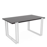 TISCH ausziehbar aus MDF, Schwarz - Schwarz/Weiß, Holzwerkstoff (140/80/76cm) - Idohome