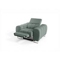 SESSEL Bastien Relax In Stoff Gemma - Grün, Holzwerkstoff/Textil (125/95/97cm) - Fun Möbel