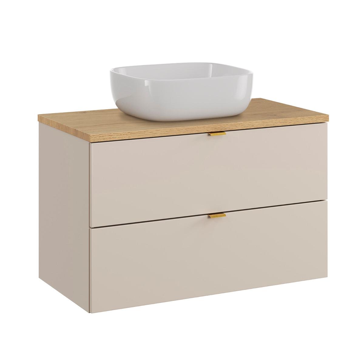 WASCHTISCH 80.6cm Azel Kaschmir - Beige, Holzwerkstoff (80.6/52/46cm) - Petits-meubles