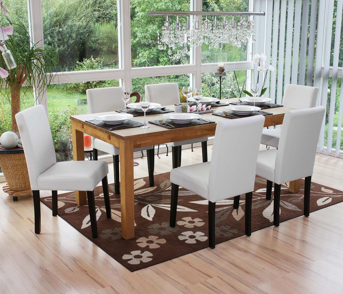ESSZIMMERSTUHL Weiß 6er-Set - Weiß, Textil (43/90/56cm) - MCW