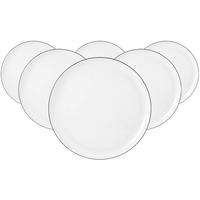 SPEISETELLER Lido Black Line weiß ø 26 cm 6er Set - Weiß, Keramik (26cm) - Seltmann Weiden