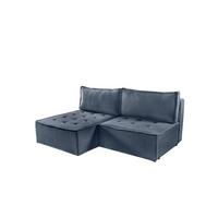 ECKSOFA Schlafsofa Amalia In Raven - Blau, Holzwerkstoff/Textil (200/140cm) - Fun Möbel