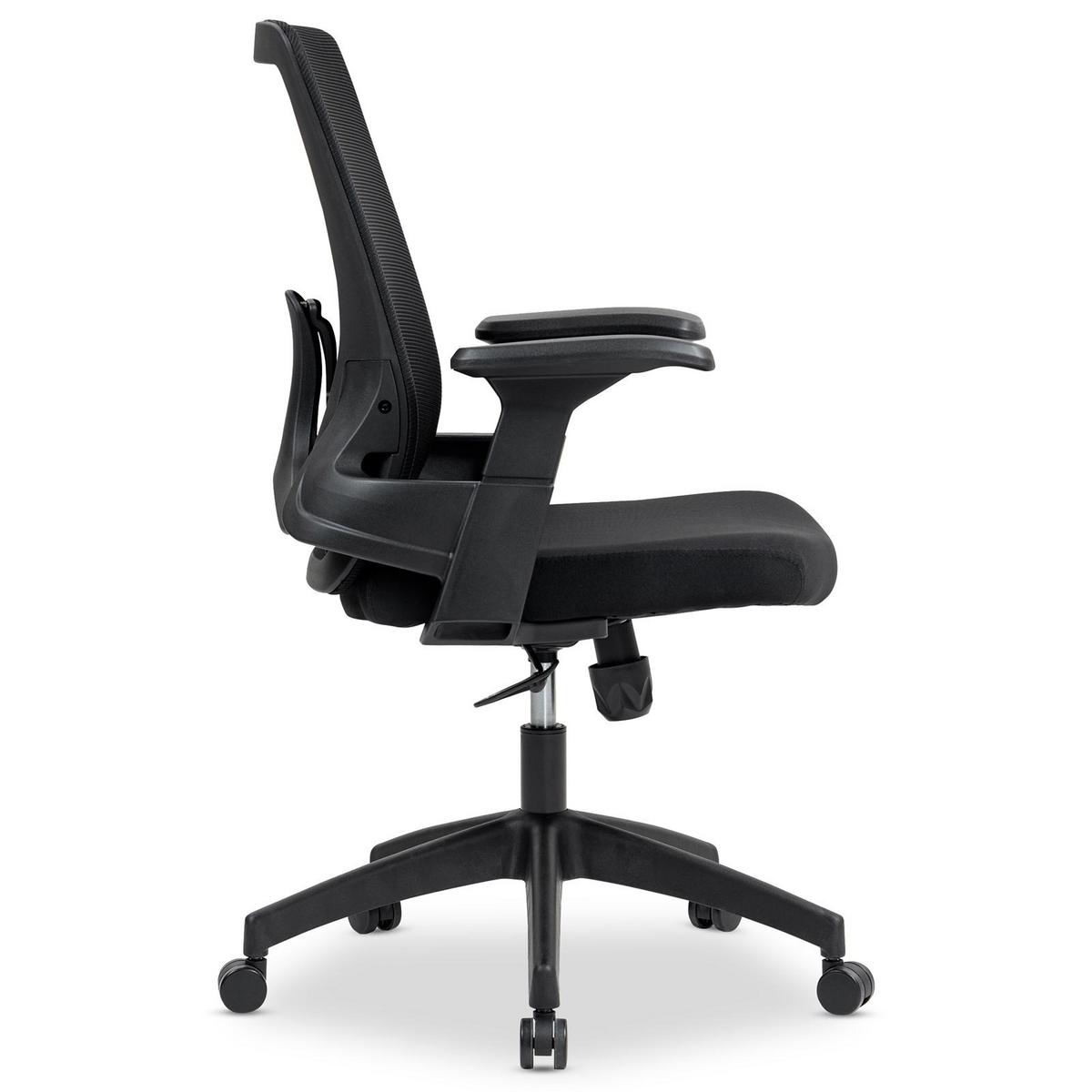BÜRODREHSTUHL CAPVAL schwarz - Schwarz, Kunststoff/Textil (65/106/65cm) - IDIMEX