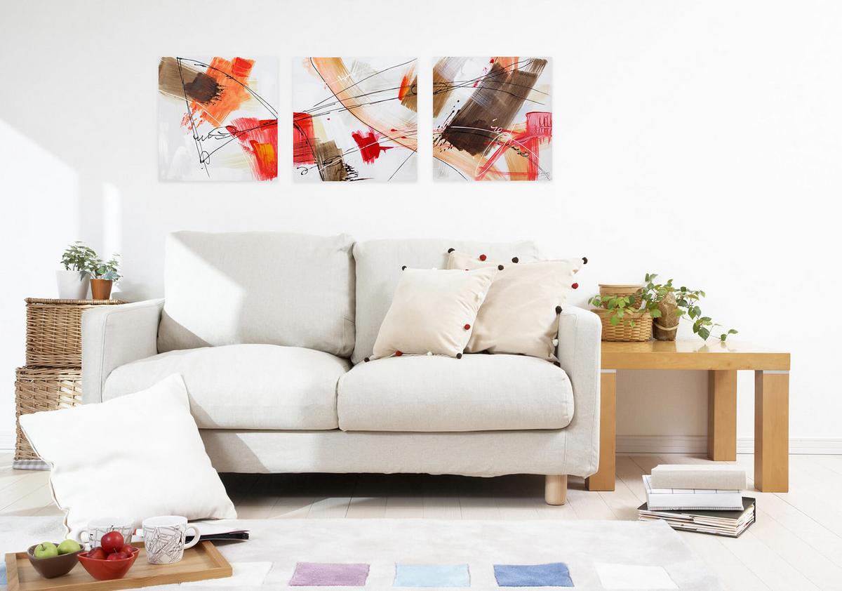 LEINWANDBILD 3-TEILIG Bunt 150/50 cm - Multicolor, Textil (150/50cm) - KUNSTLOFT