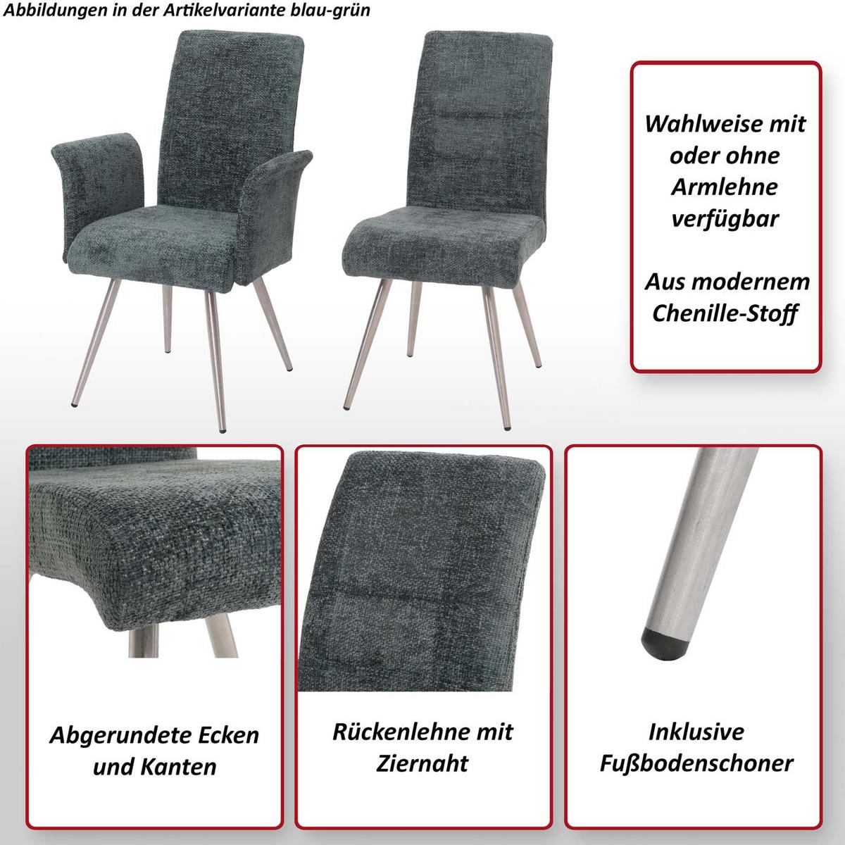 ESSZIMMERSTUHL Braun 2er-Set - Braun, Textil (68/97/64cm) - MCW