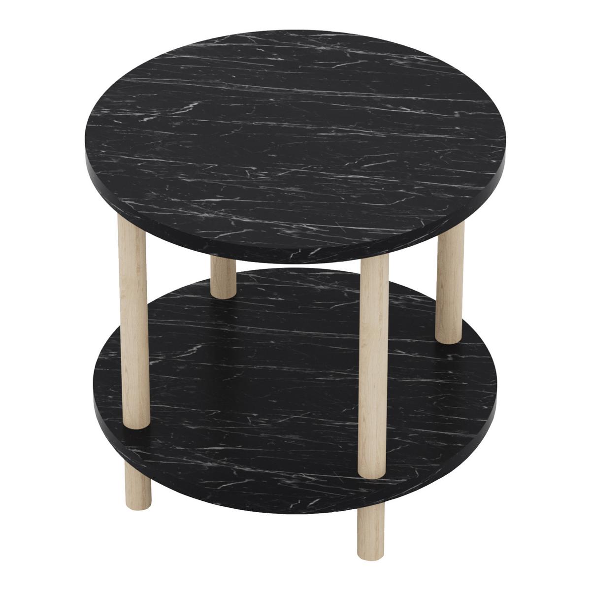 BEISTELLTISCH Ves - Schwarz, Holzwerkstoff (42/42/49cm) - [en.casa]