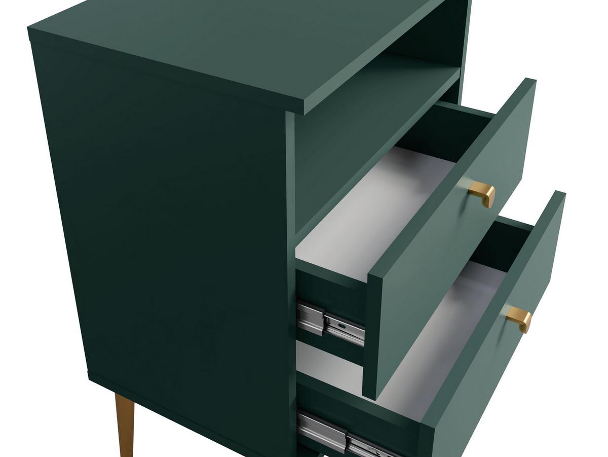 NACHTTISCH Grün 50/69,5/33,9 - Grün, Holzwerkstoff (50/70/34cm) - RAUMHIRSCH FURNITURE