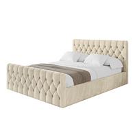 POLSTERBETT mit Bettkasten, Fußteil und Lattenrost, Boxbett ohne Matratze - RENO-Z 180x200 Beige - Ecru, Holzwerkstoff/Textil (180/200cm) - ALTDECOR