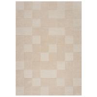 TEPPICH aus Wolle DEBEN in Natur, mit Schachbrettmuster, 120 x 170 cm - Beige, Textil (170/120cm) - KADIMA DESIGN