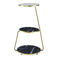 BEISTELLTISCH Sipoo - Schwarz, Holzwerkstoff (37/46/74cm) - [en.casa]