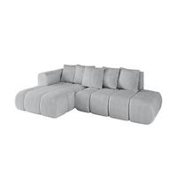 ECKSOFA Ottomane Links CLOUD-L-v1 280x185x90 Grau Cord - Grau, Holzwerkstoff/Kunststoff (180/289cm) - ALTDECOR