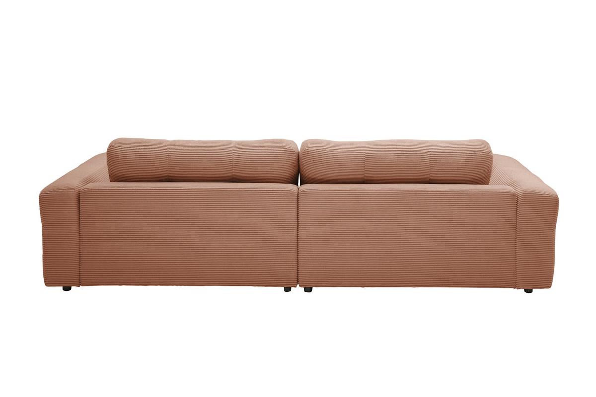 ECKSOFA MIKA Braun Cord - Schwarz/Braun, Kunststoff/Textil (276/167cm) - KAWOLA