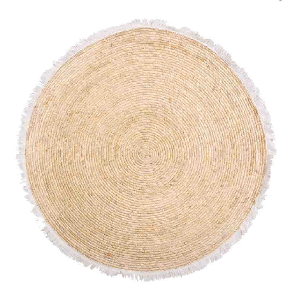 NATURFASERTEPPICH braun handgewebt D120x1 cm - Beige, Naturmaterialien (120/120cm) - Wanderlust