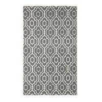 BAUMWOLLTEPPICH Riga geometrisch 90/150 cm - Grau, Textil (90/150cm) - Homescapes