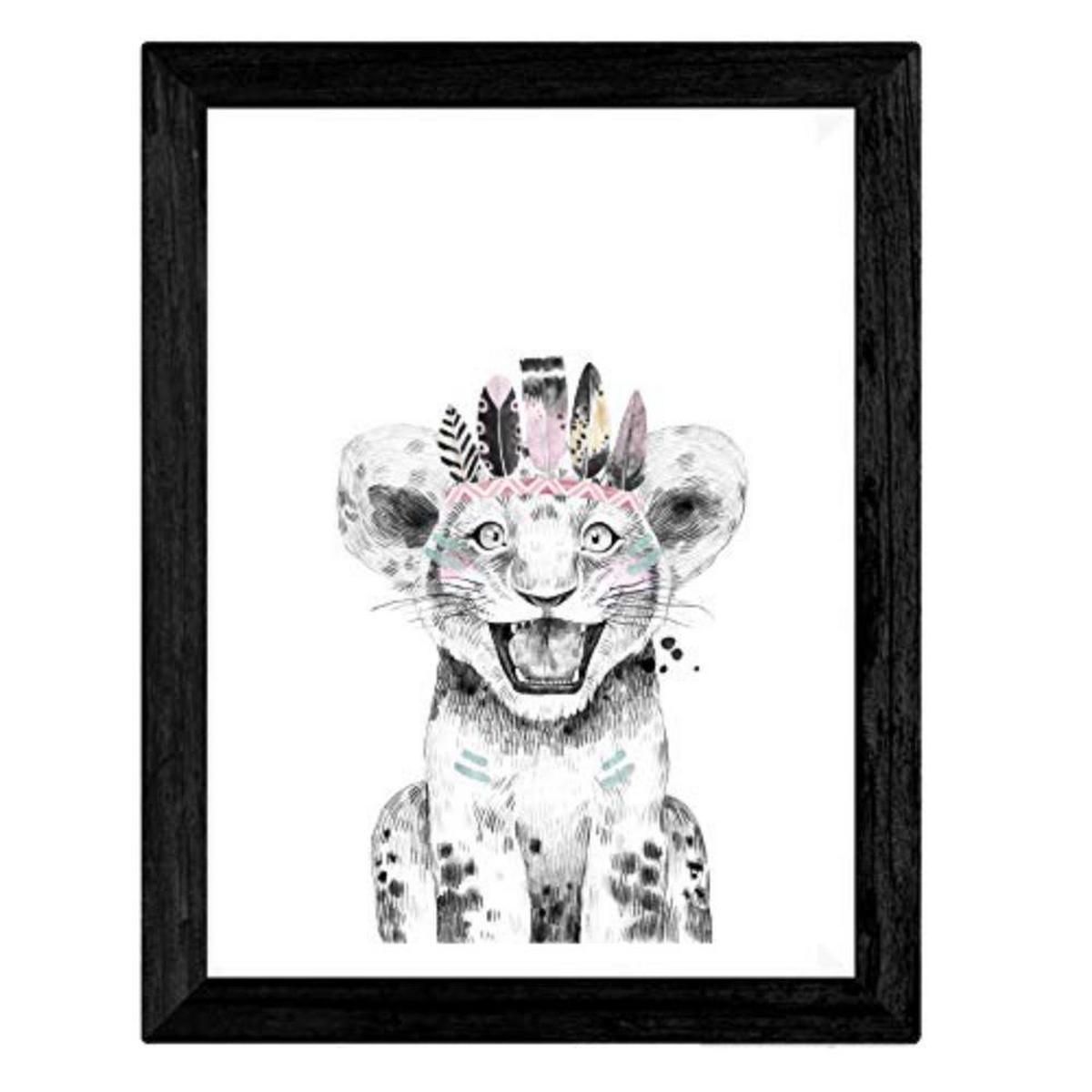 POSTER Set mit 4 Tiere Kinderferien A3 Rahmenlos - Klar, Papier (29.7/3cm) - Nacnic