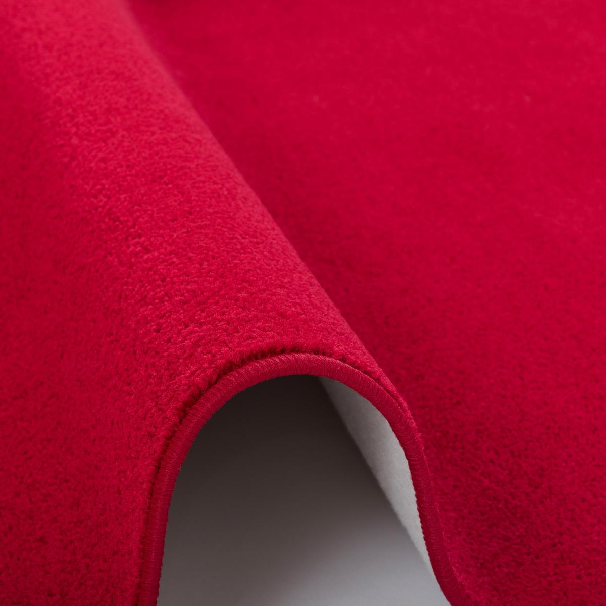 TREND VELOURS LÄUFER TEPPICH JOY - Rot, Textil (100/100cm) - Snapstyle