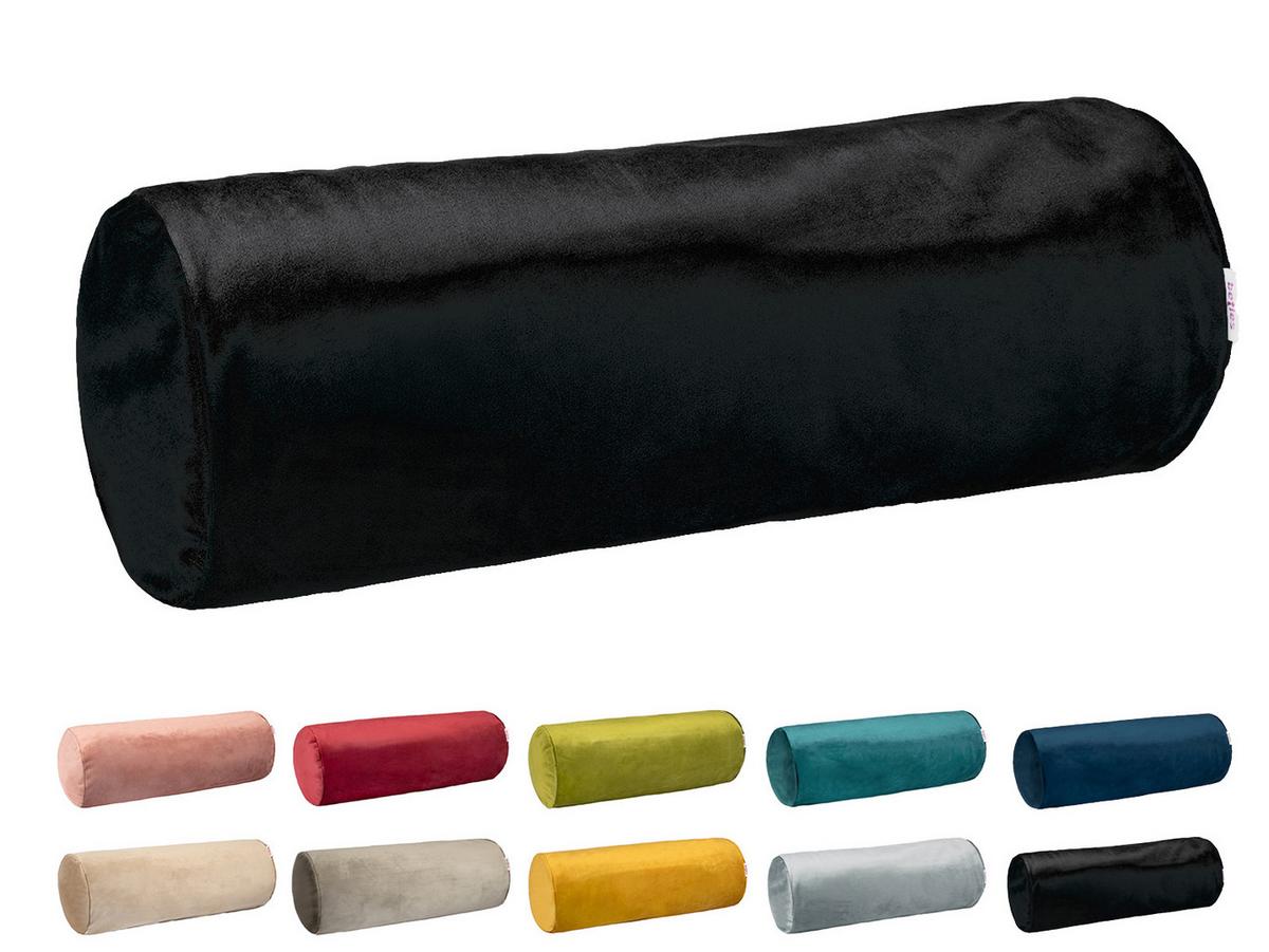 XL-NACKENROLLENHÜLLE Samt&Sonders schwarz 25/70 cm - Schwarz, Textil (25/70cm) - beties Heimtextil