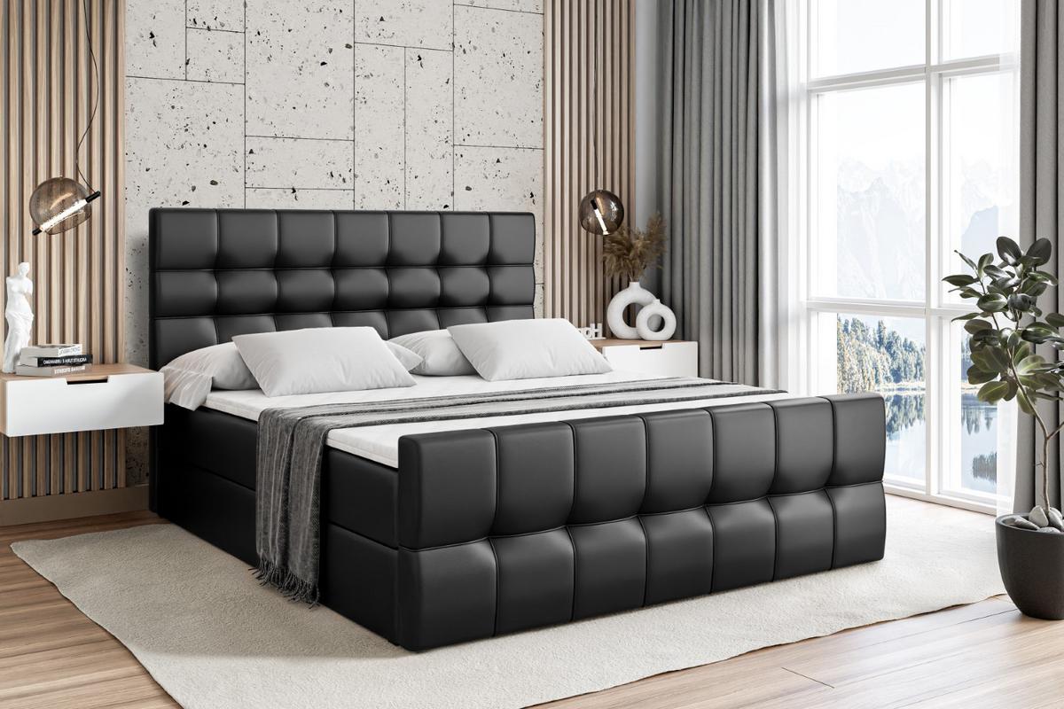 BOXBETT BERO-Z - 120 x 200 - H3 - Schwarz Hochglanz - Schwarz, Holzwerkstoff (120/200cm) - ALTDECOR