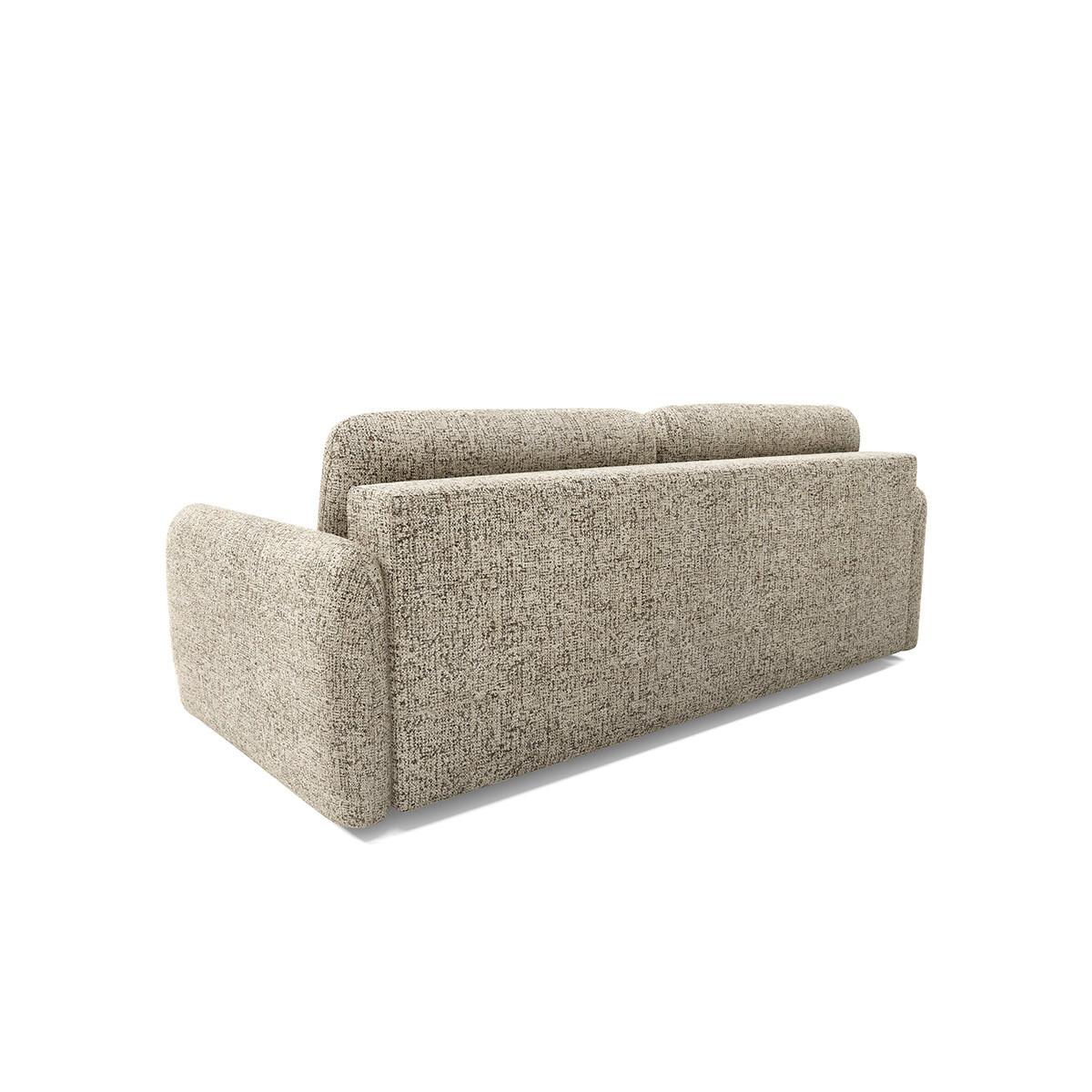 SOFA 3 Sitzplätze Beige meliert - Beige, Holz (236/95/121cm) - Petits-meubles