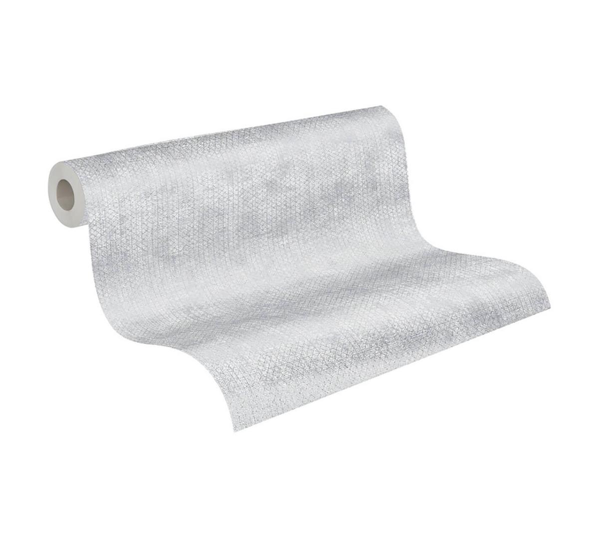 VLIESTAPETE Grau 53/1005 cm - Silberfarben, Textil (53/1cm) - KUNSTLOFT