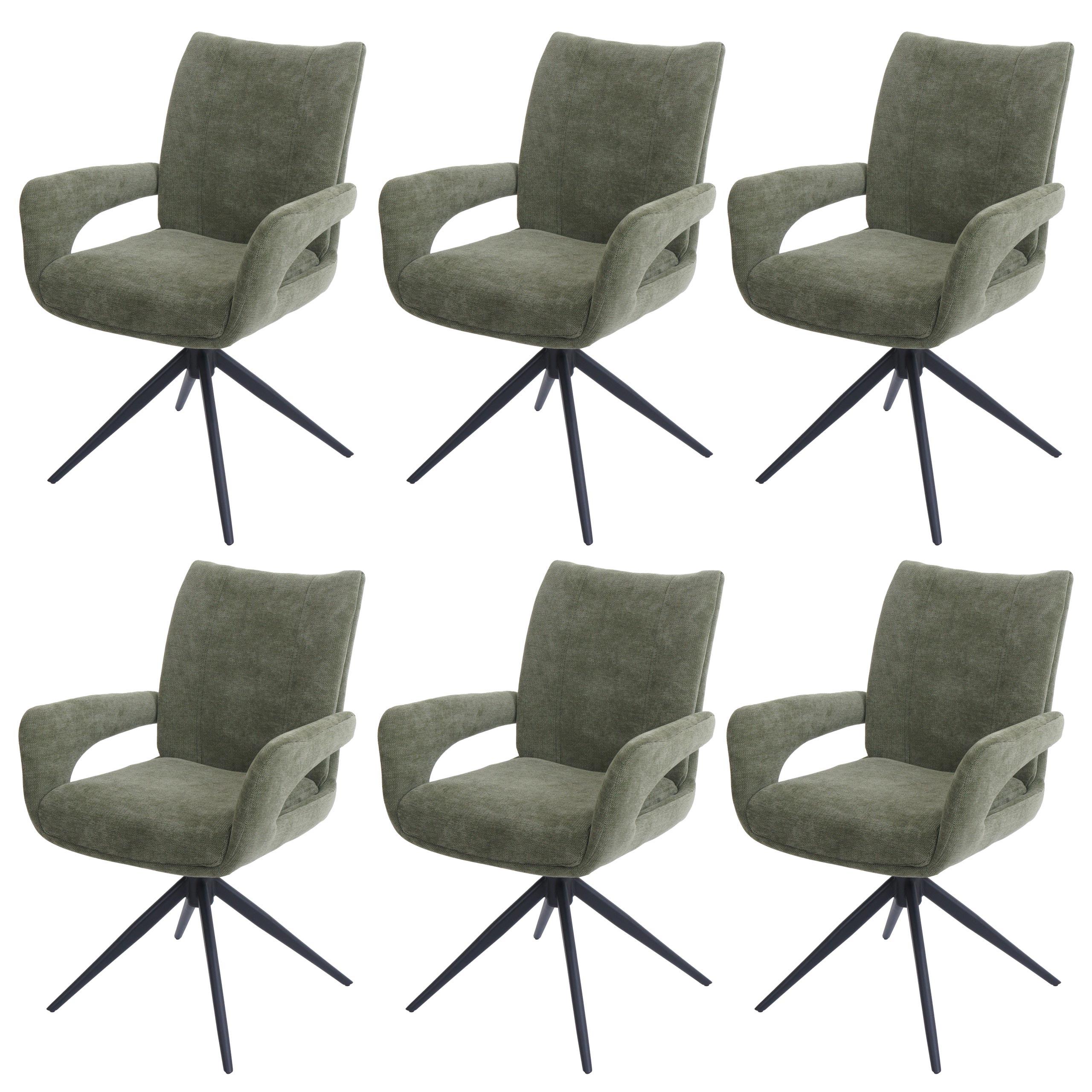 ESSZIMMERSTUHL Grün 6er-Set - Grün, Textil (60/90/60cm) - MCW