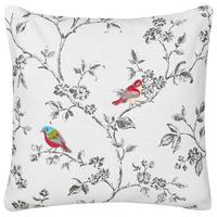DEKOKISSEN Weiß 45/45 cm Dillenia - Multicolor/Weiß, Textil (45/45/6cm) - Beliani