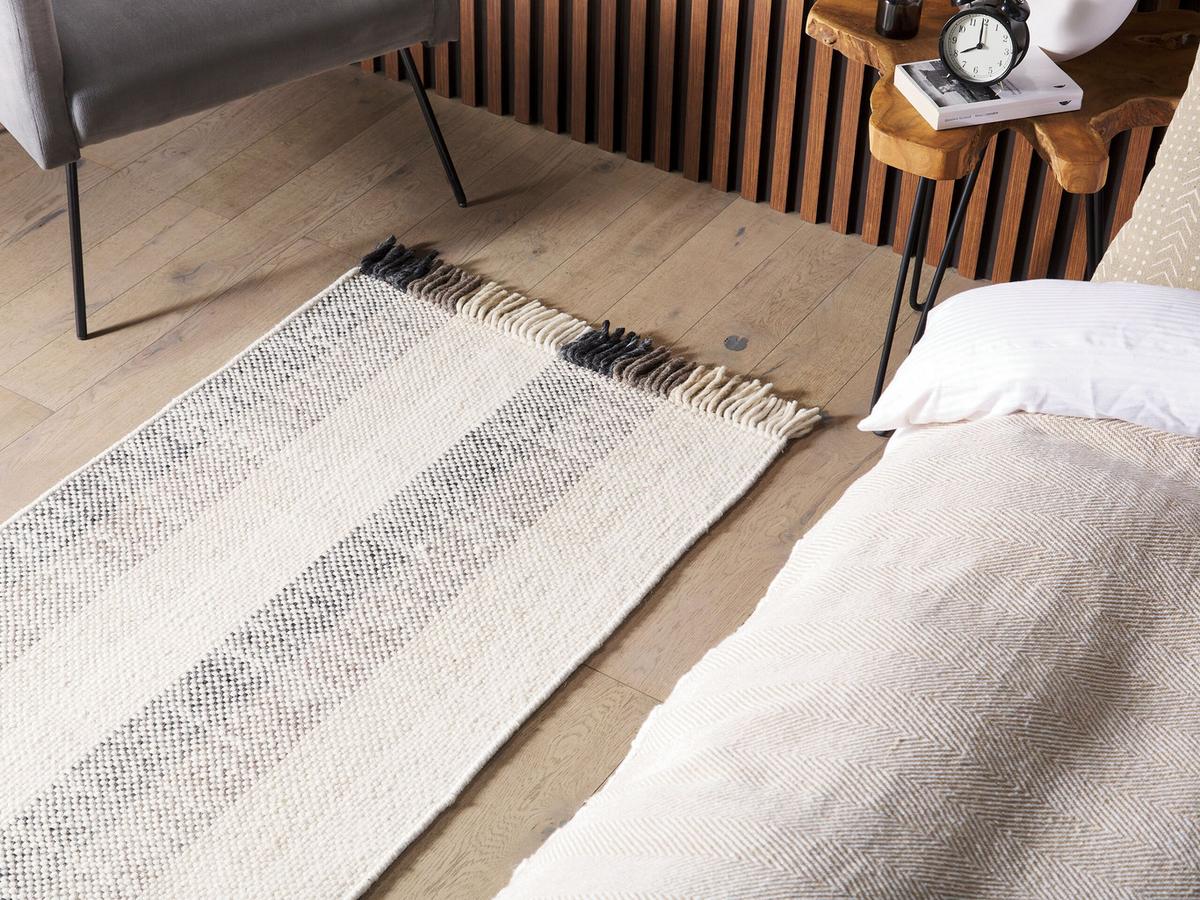 KURZFLOR-TEPPICH Emirler 150/80 cm - Weiß, Textil (80/150cm) - Beliani