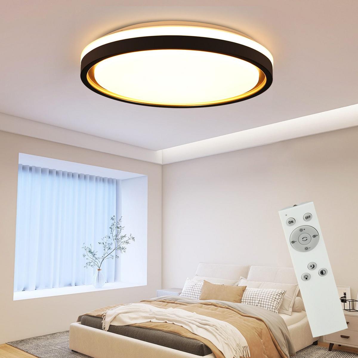 LED-DECKENLEUCHTE Daniel 30/30/6 cm - Schwarz, Kunststoff (30/30/6cm) - Nettlife