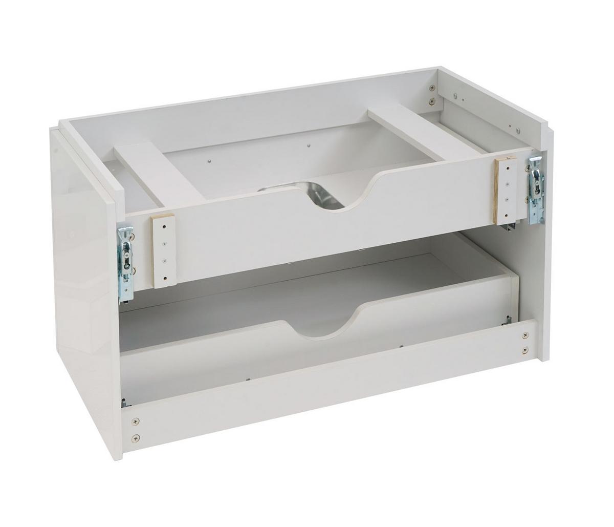 WASCHBECKENUNTERSCHRANK PREMIUM Weiß - Weiß, Holz (89/54/46cm) - MCW