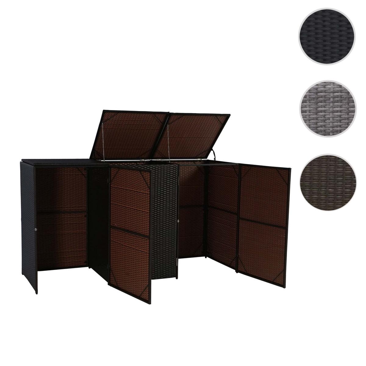 3ER-MÜLLTONNENVERKLEIDUNG Braun - Braun, Kunststoff (195/110/66cm) - MCW