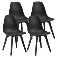 ESSZIMMERSTUHL-SET 4 TLG. Brevik - Schwarz, Textil (54/83/48cm) - [en.casa]