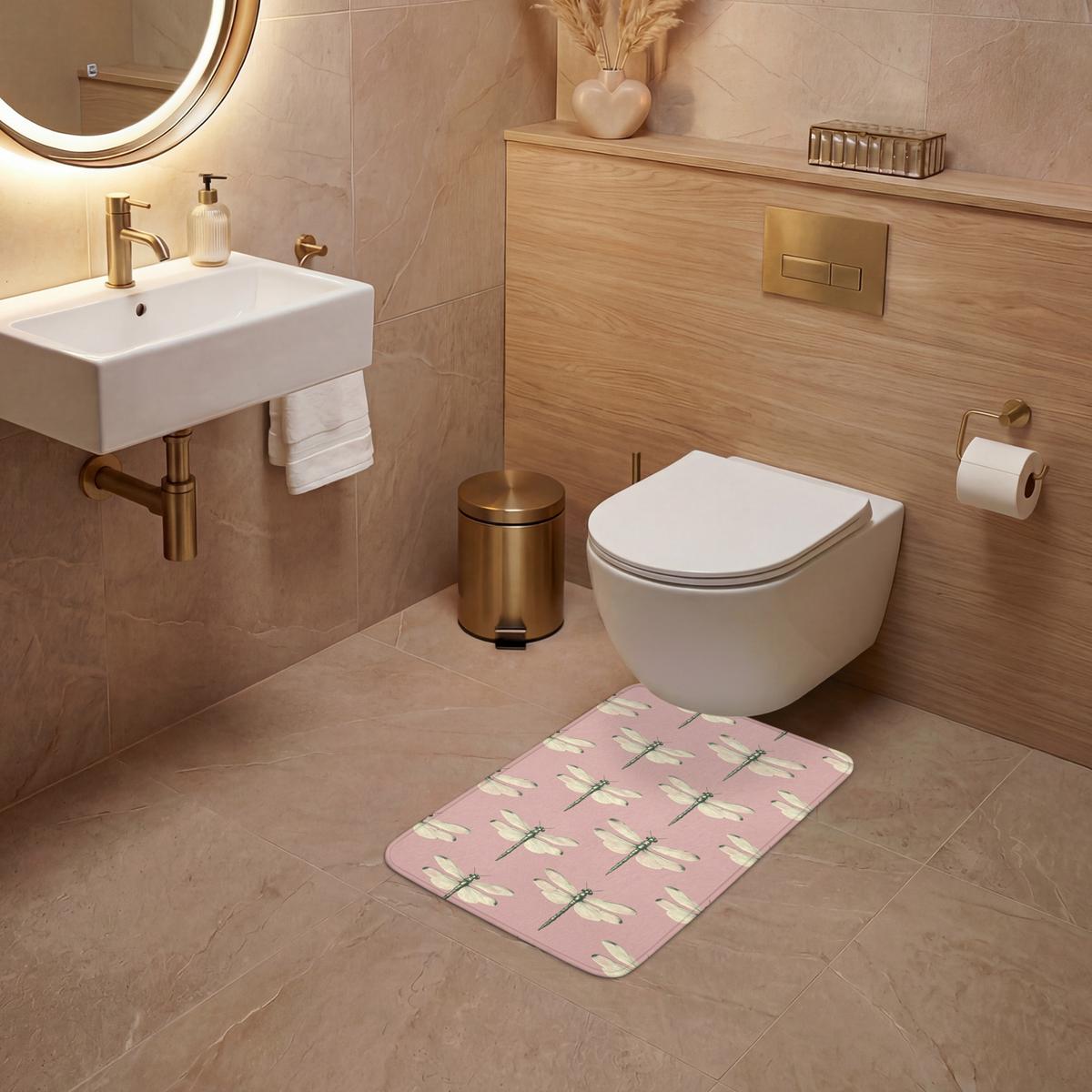 WC-VORLEGER Lillibells - Muster - Rosa WC Teppich 40x60 cm - Rosa, Textil (40/1cm) - OnlyWow