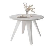 COUCHTISCH FERRO 75/50 cm runden, Weiß / Marmor Bianco - Perlmutt/Weiß, Metall (75/75/50cm) - Idohome