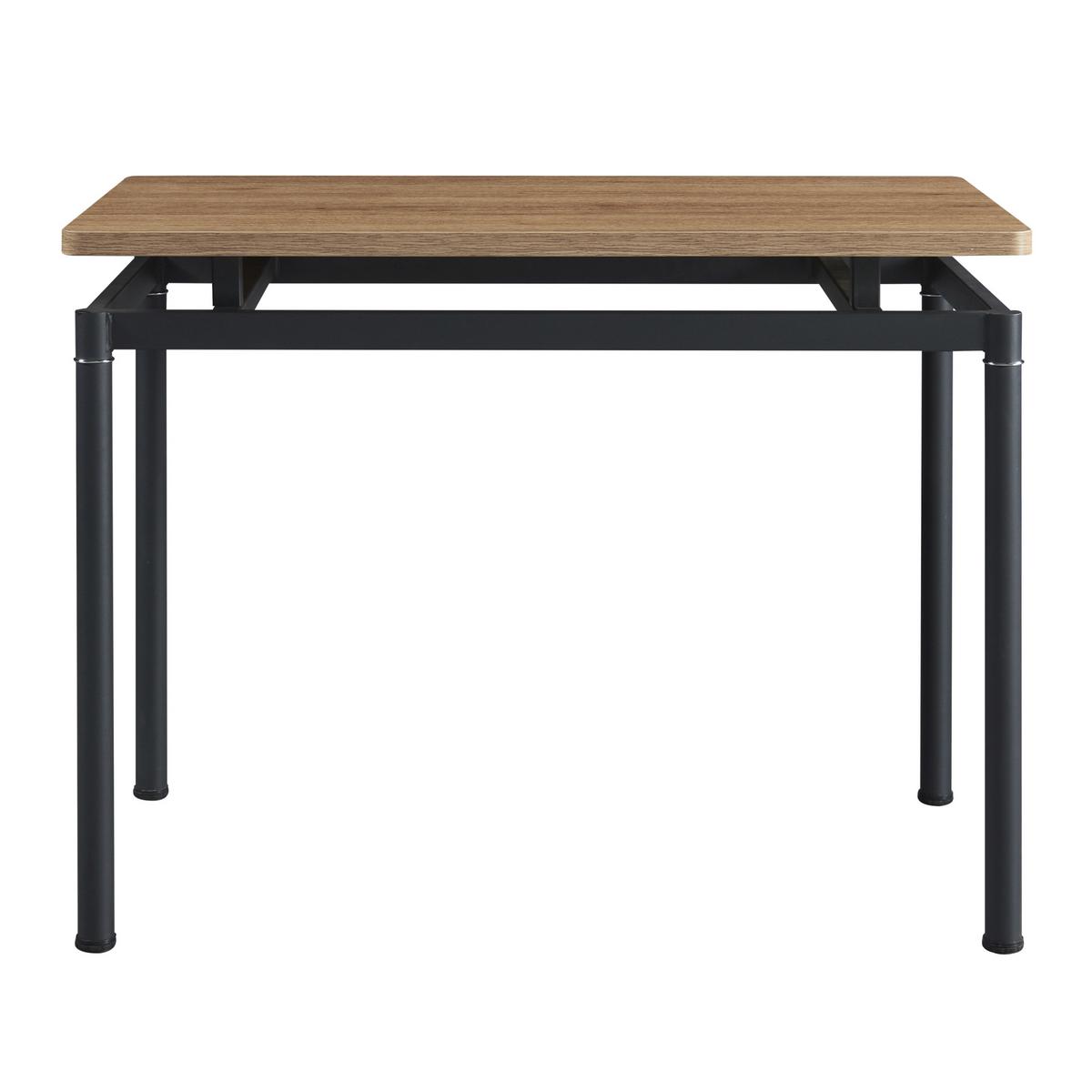 ESSTISCH Hemnes - Eichefarben/Schwarz, Holzwerkstoff/Metall (60/100/75cm) - [en.casa]