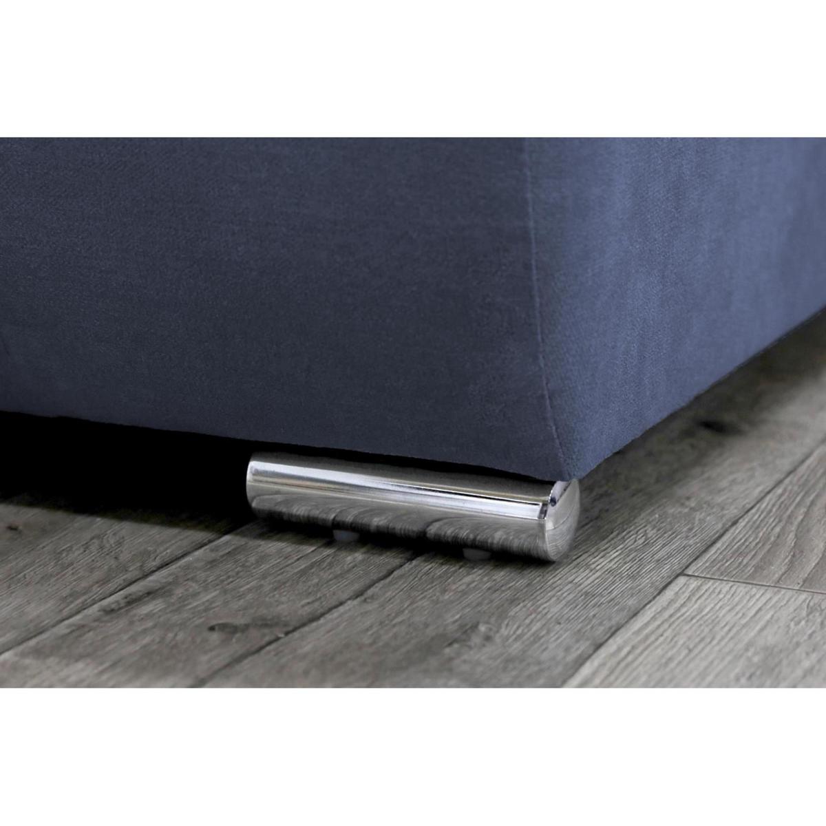 SCHLAFSOFA Draco 3-Sitzer, mit Bettkasten, Dunkelblau - Dunkelblau, Textil (240/85/110cm) - Beautysofa